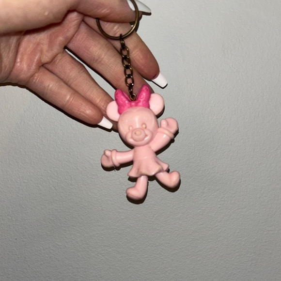 Disney Other - Pink Minnie Mouse plush Keychain